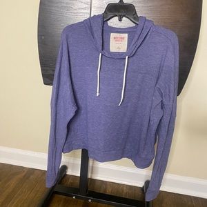Purple Cropped Hoodie